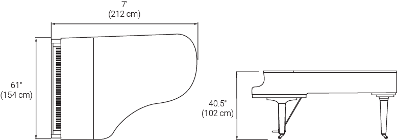 Line drawings showing dimensions.