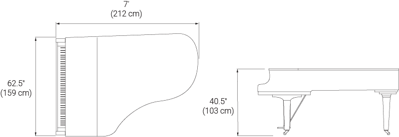 Line drawings showing dimensions.