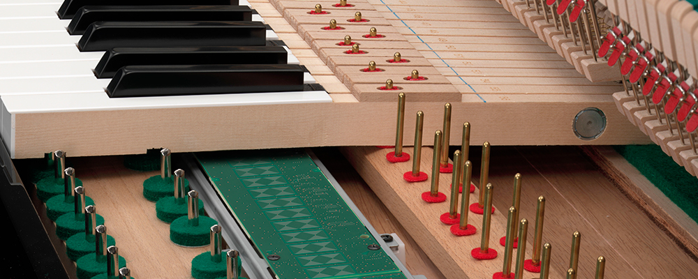 image showing Articulation Sensor System inside of a piano