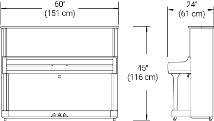 Line drawings showing dimensions.