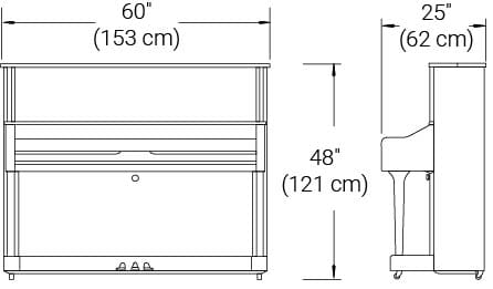 Line drawings showing dimensions.