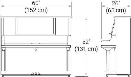 Line drawings showing dimensions.