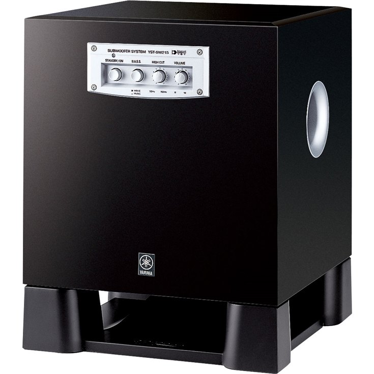 Yamaha YST-SW215 サブウーファー Yamaha YST-SW215 Powered Subwoofer Black Woodgrain RCA or