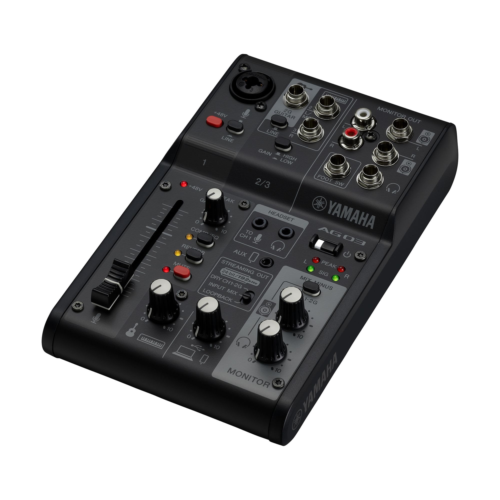 AG03MK2 3-Channel Loopback Audio USB Mixer - Yamaha USA