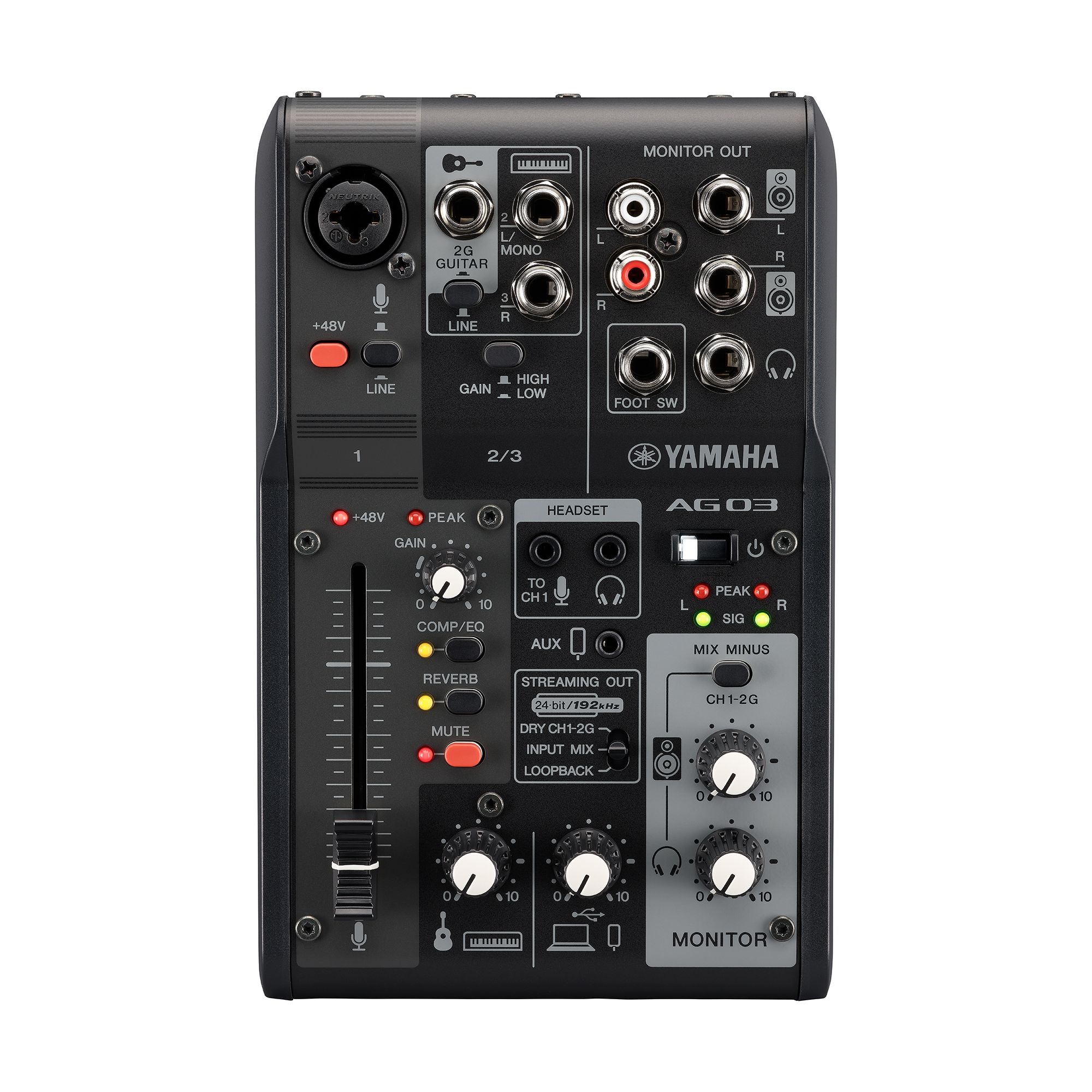 AGMK2 3 Channel Loopback Audio USB Mixer   Yamaha USA