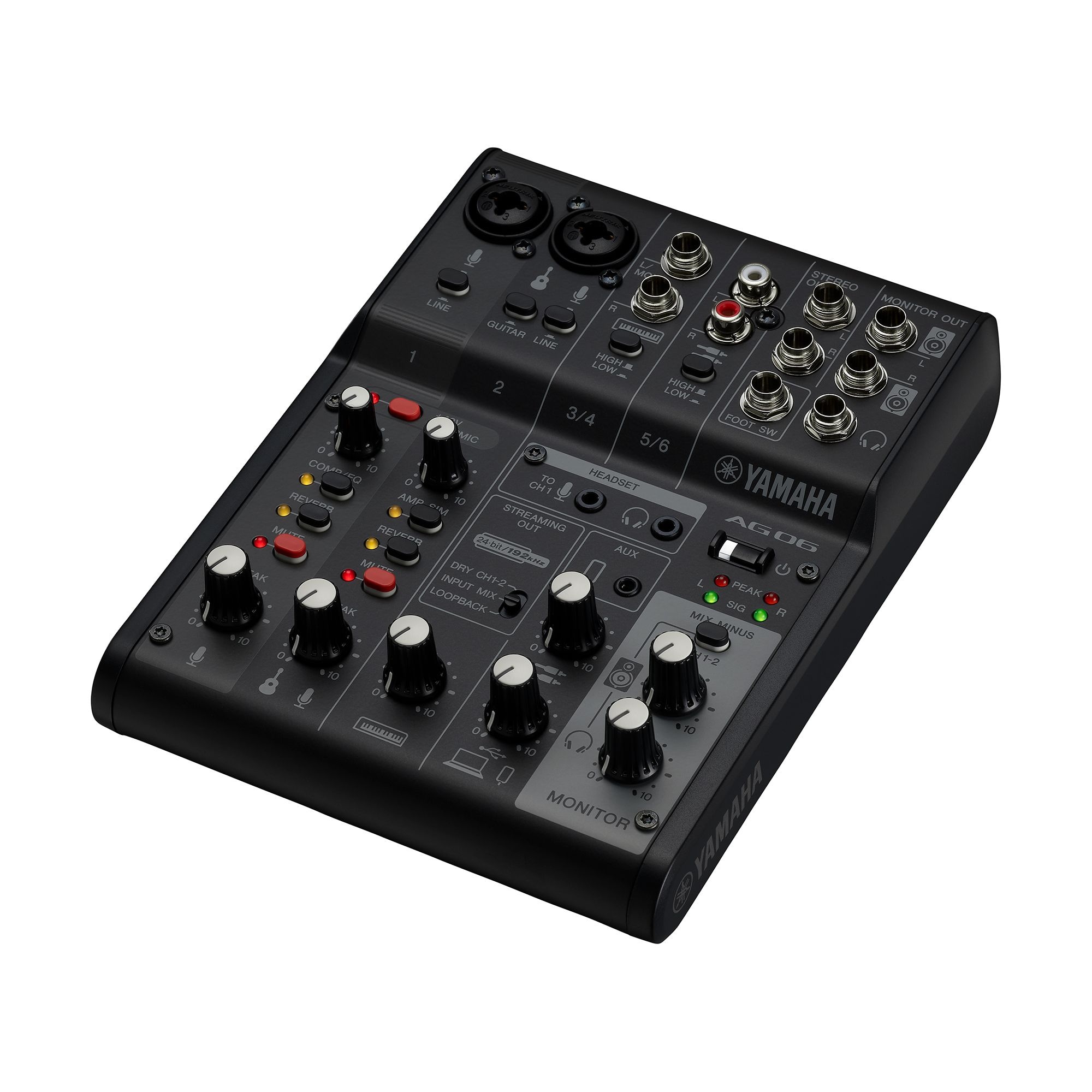 Yamaha AG06 - Table de mixage pour podcast et gamer 2 entrées XLR USB