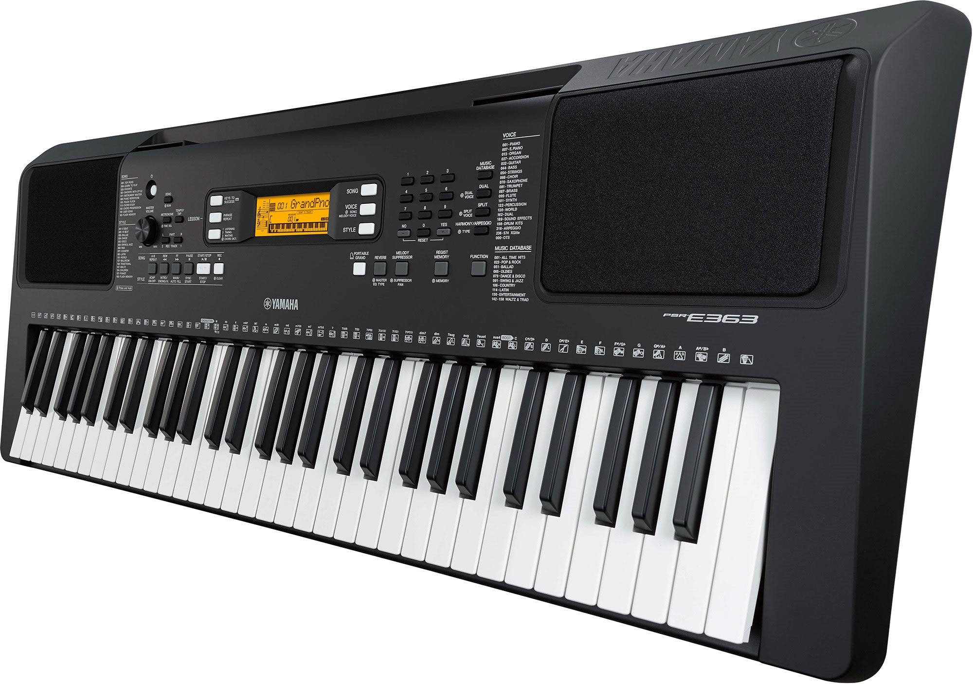 Yamaha PSR-E363 Portable Keyboard with Power Adapter 
