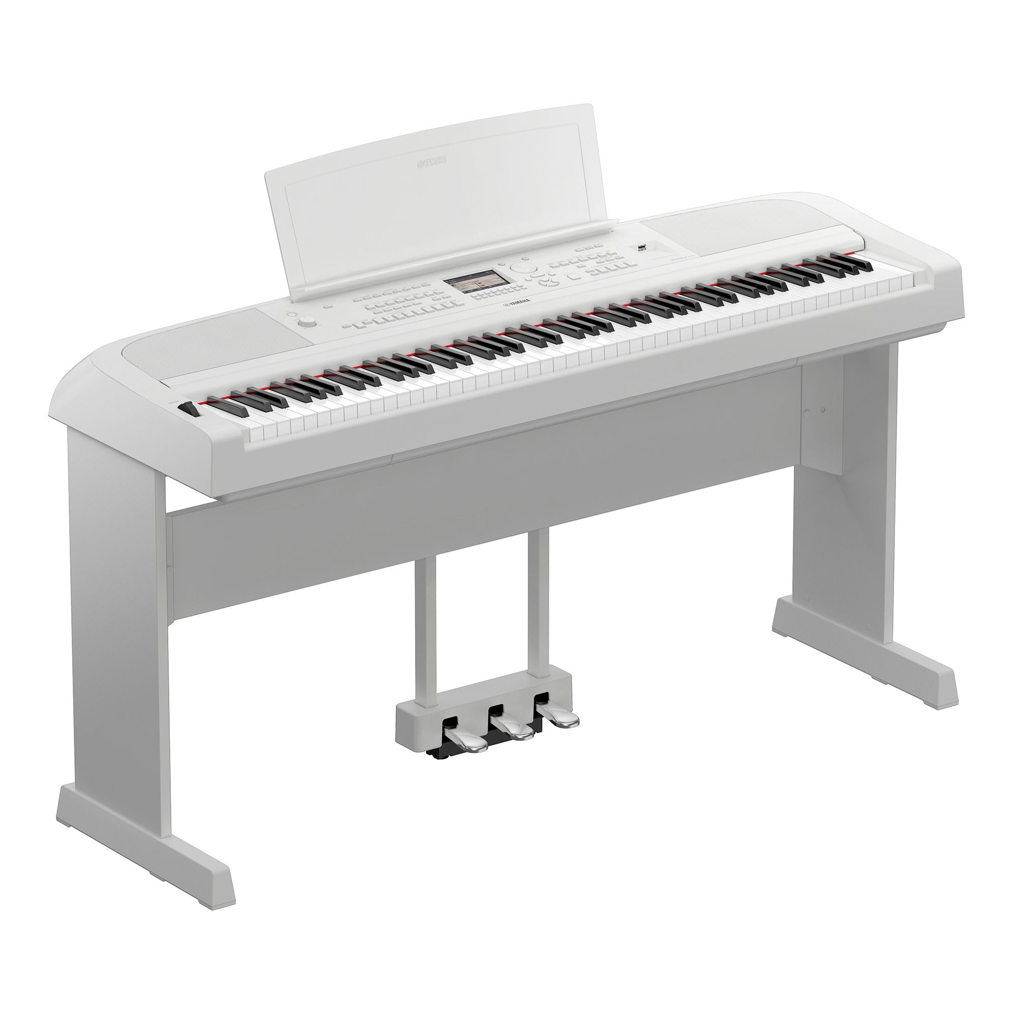 PIANO NUMERIQUE PORTABLE YAMAHA DGX 670 WH PACK