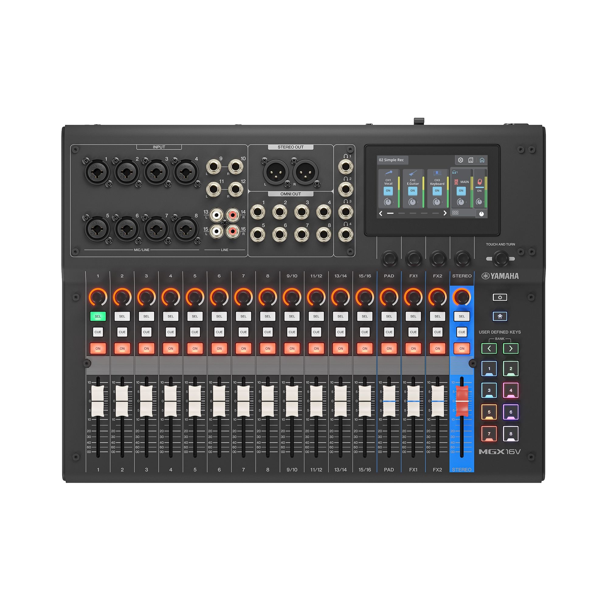 MGX16V 22-Channel Mixing Console with Video - Yamaha USA