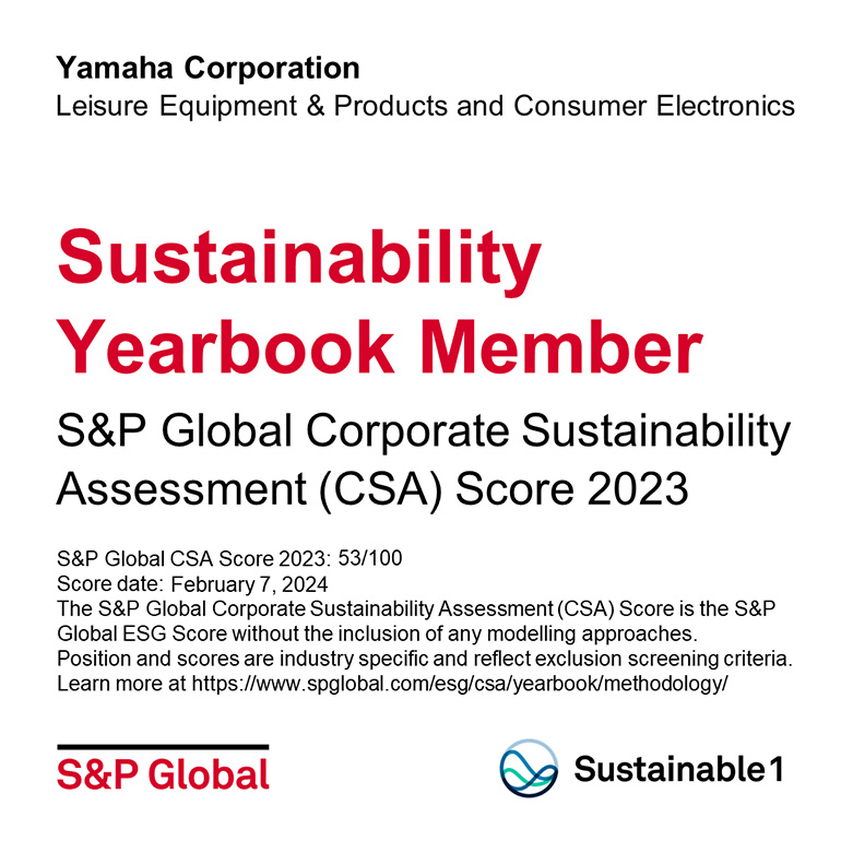 [ロゴ] S&P Global Sustainability Yearbook Member
